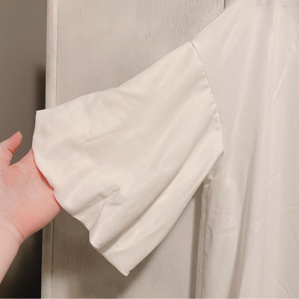 SHEIN Classic White Bubble Sleeve Dress Size 2XL. - Picture 6 of 8